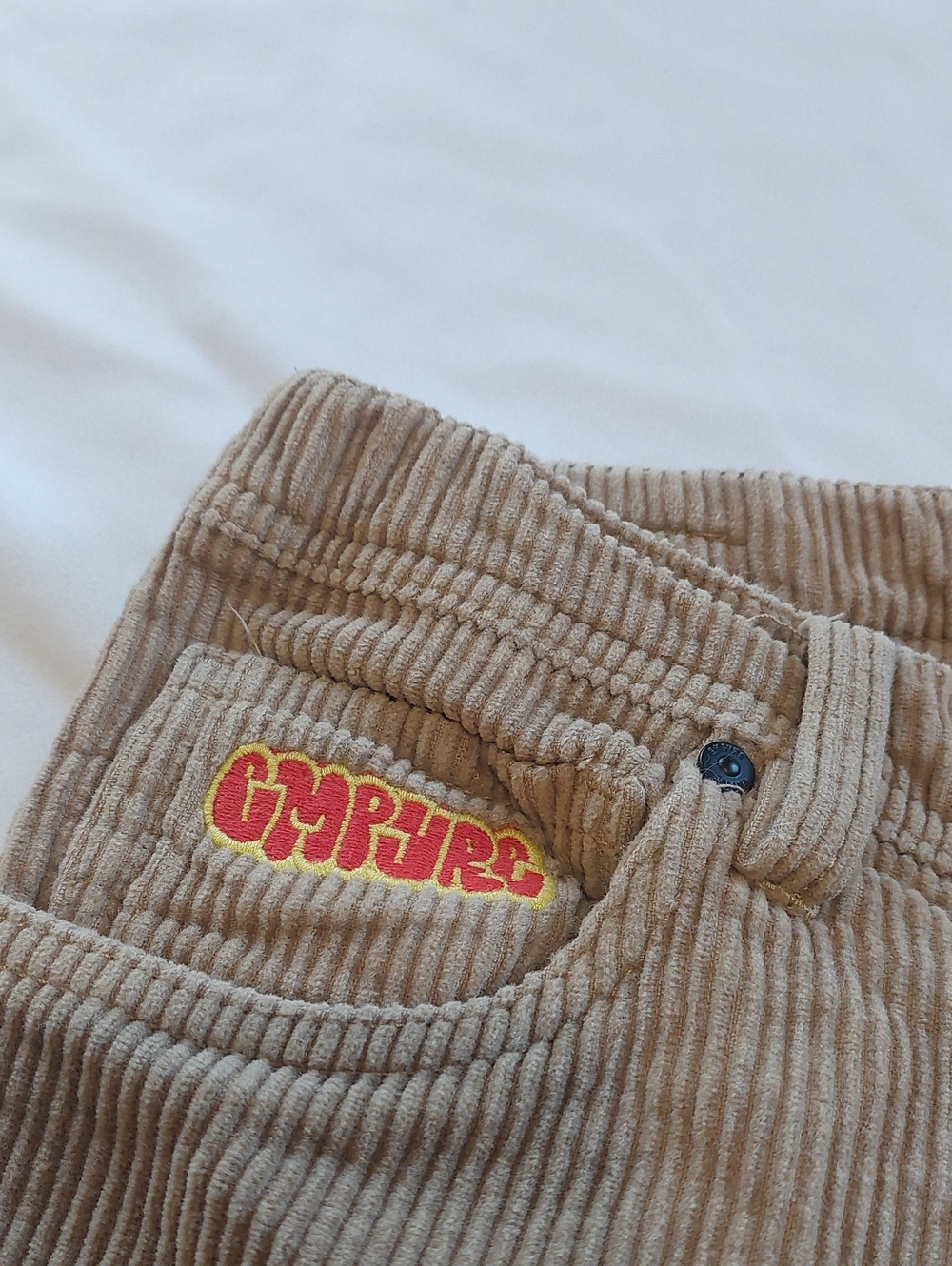Empyre Beige Corduroy Relax Pants .Size 27 Waist - Picture 4 of 7